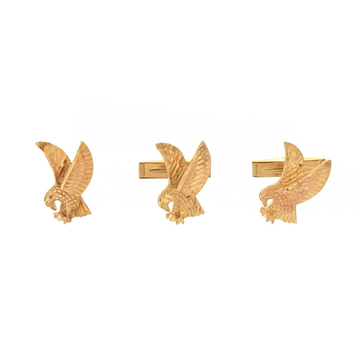 14K Cufflinks and Tie Tack