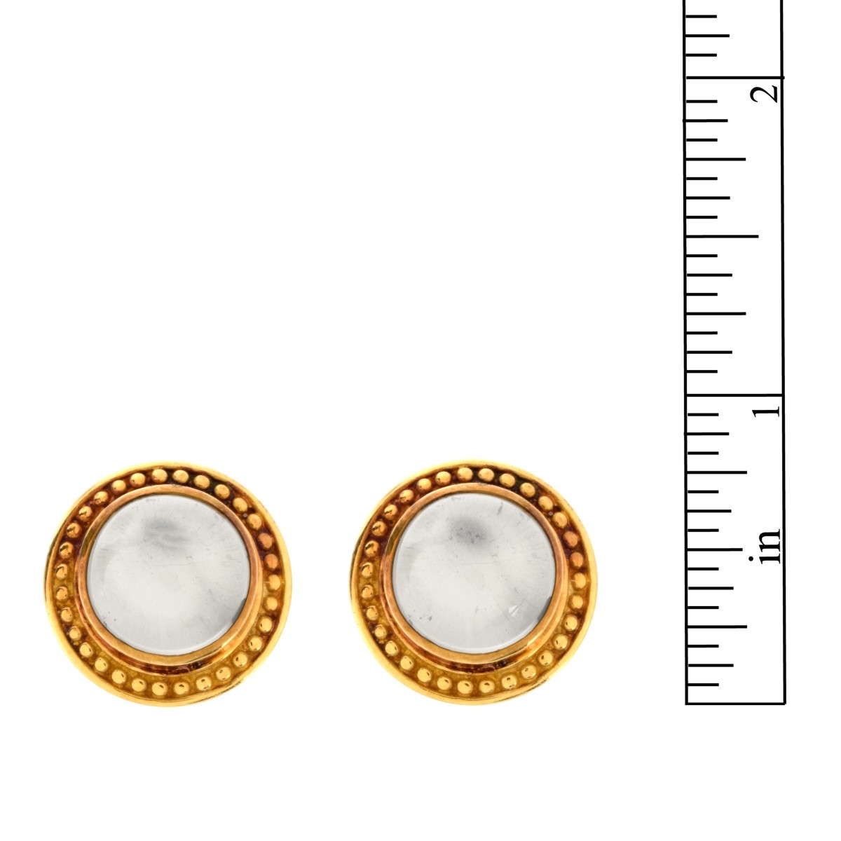 Moonstone and 18K Earrings