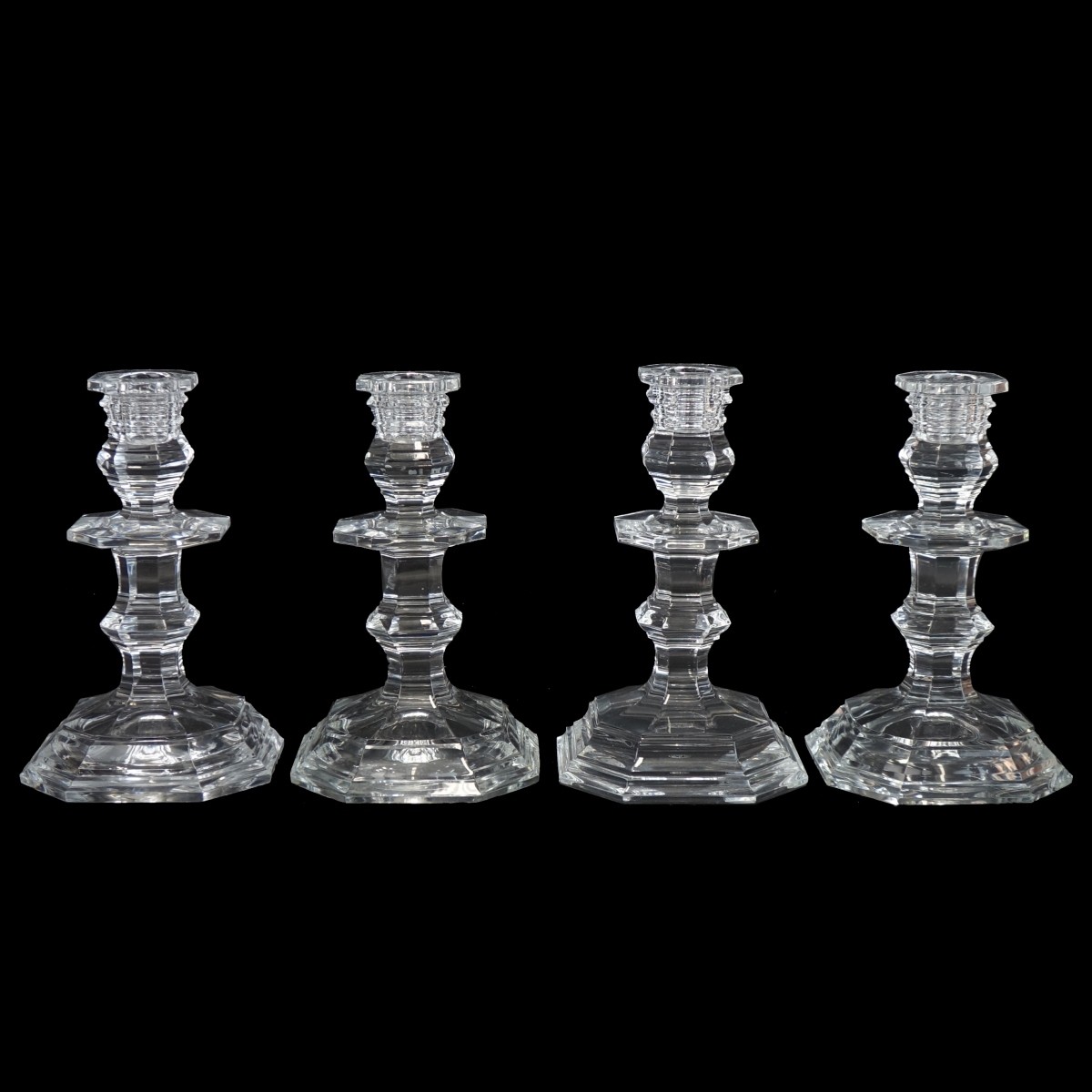 (4) Baccarat Crystal Candlesticks