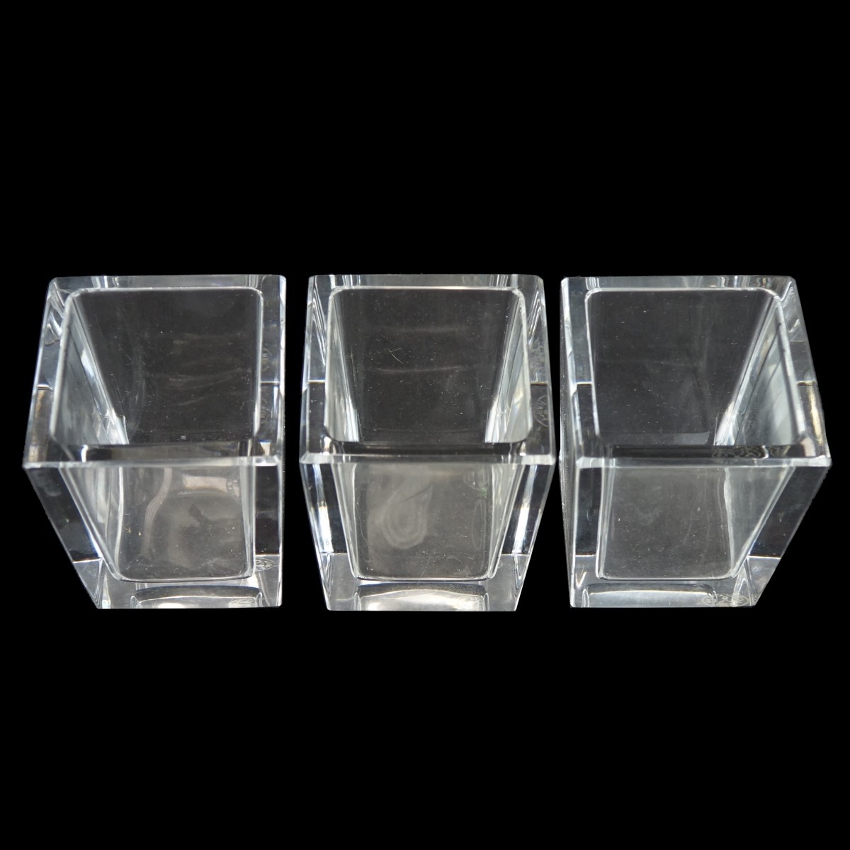 (3) Baccarat Crystal Miniature Vases