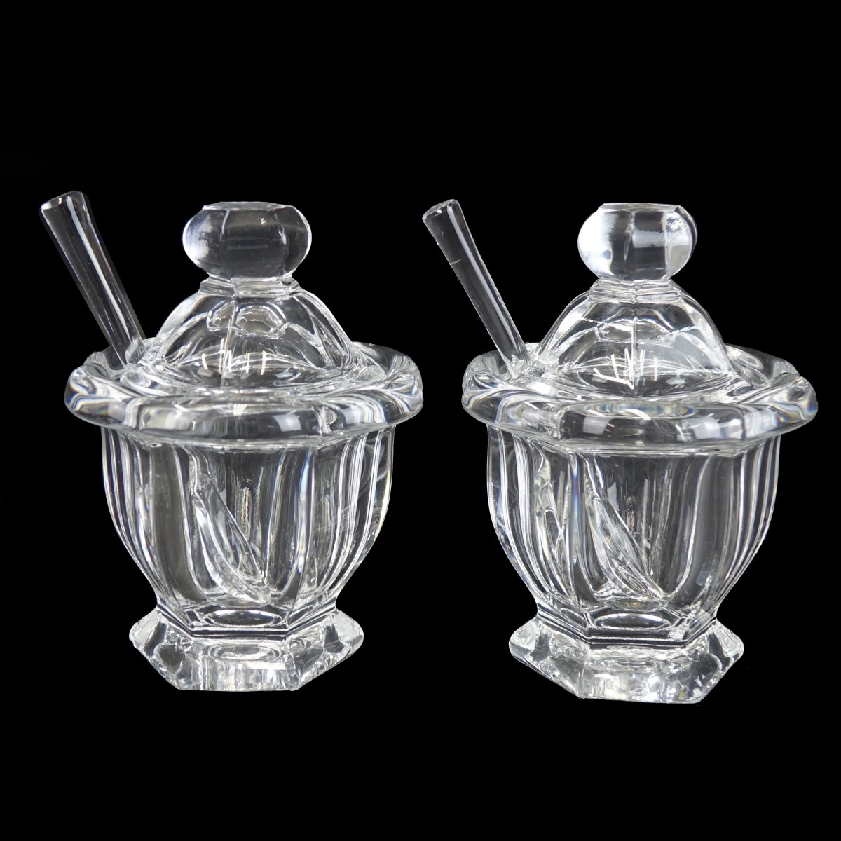 Pair of Baccarat Harcourt Missouri Jam Jars