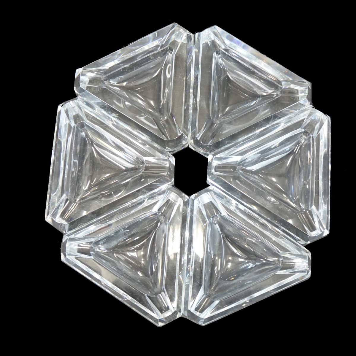 (6) Baccarat Crystal Ashtrays