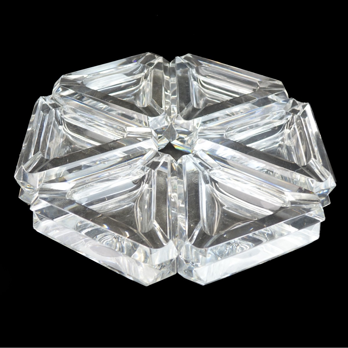 (6) Baccarat Crystal Ashtrays