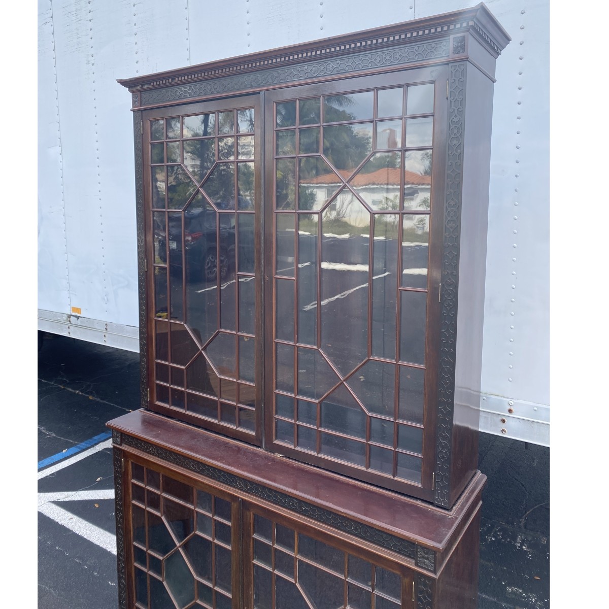 Antique Chinese Chippendale Display Cabinet