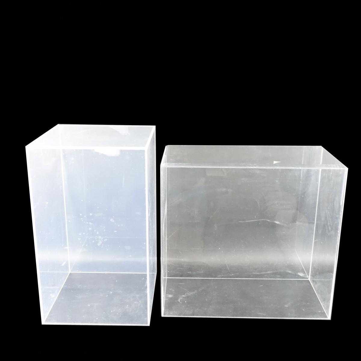 (2) Mid Century Modern Acrylic Display Stands