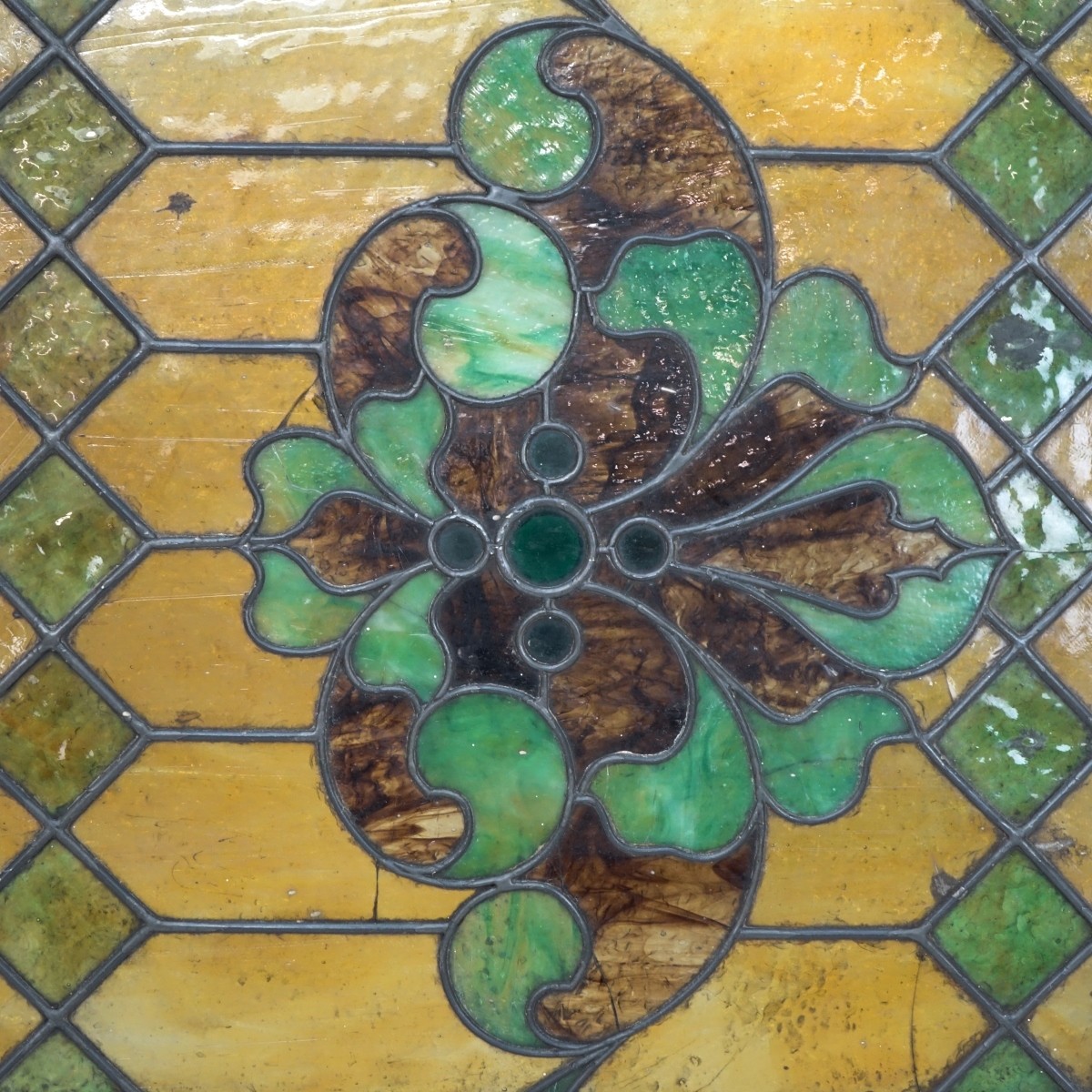 Antique Leaded Glass Panel