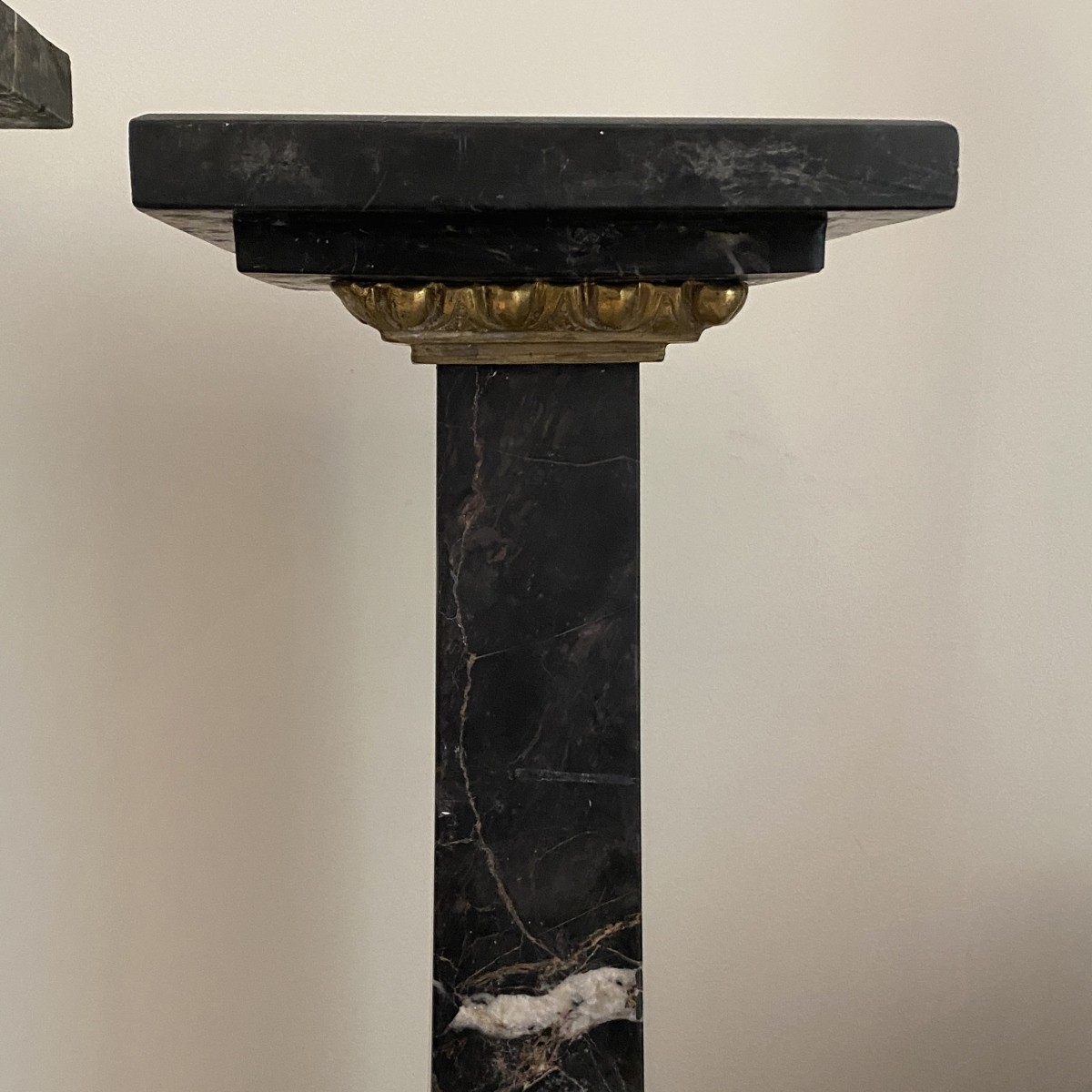 (2) French Empire Style Marble Pedestals