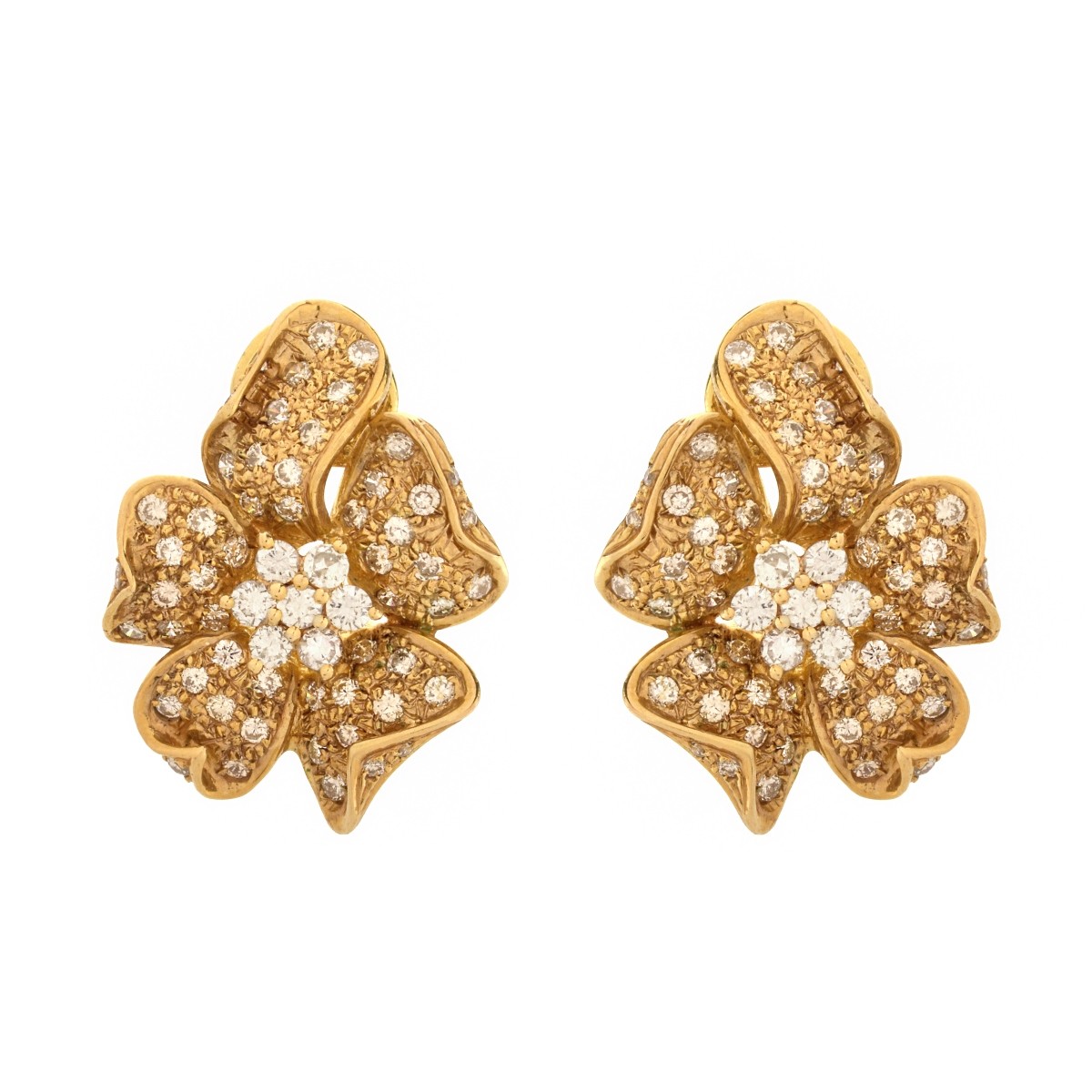 Diamond and 14K Earrings