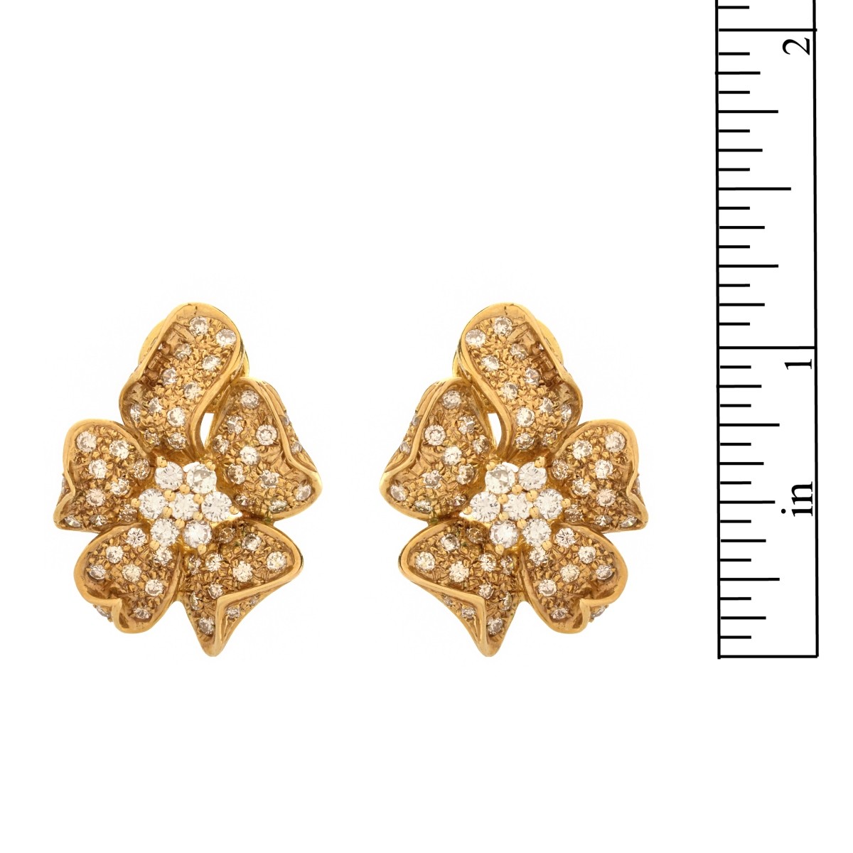 Diamond and 14K Earrings