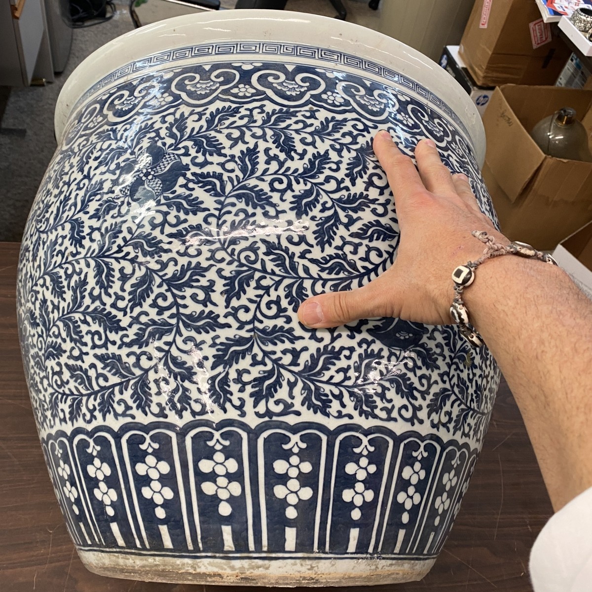 Large Chinese Qing Style Jardiniere