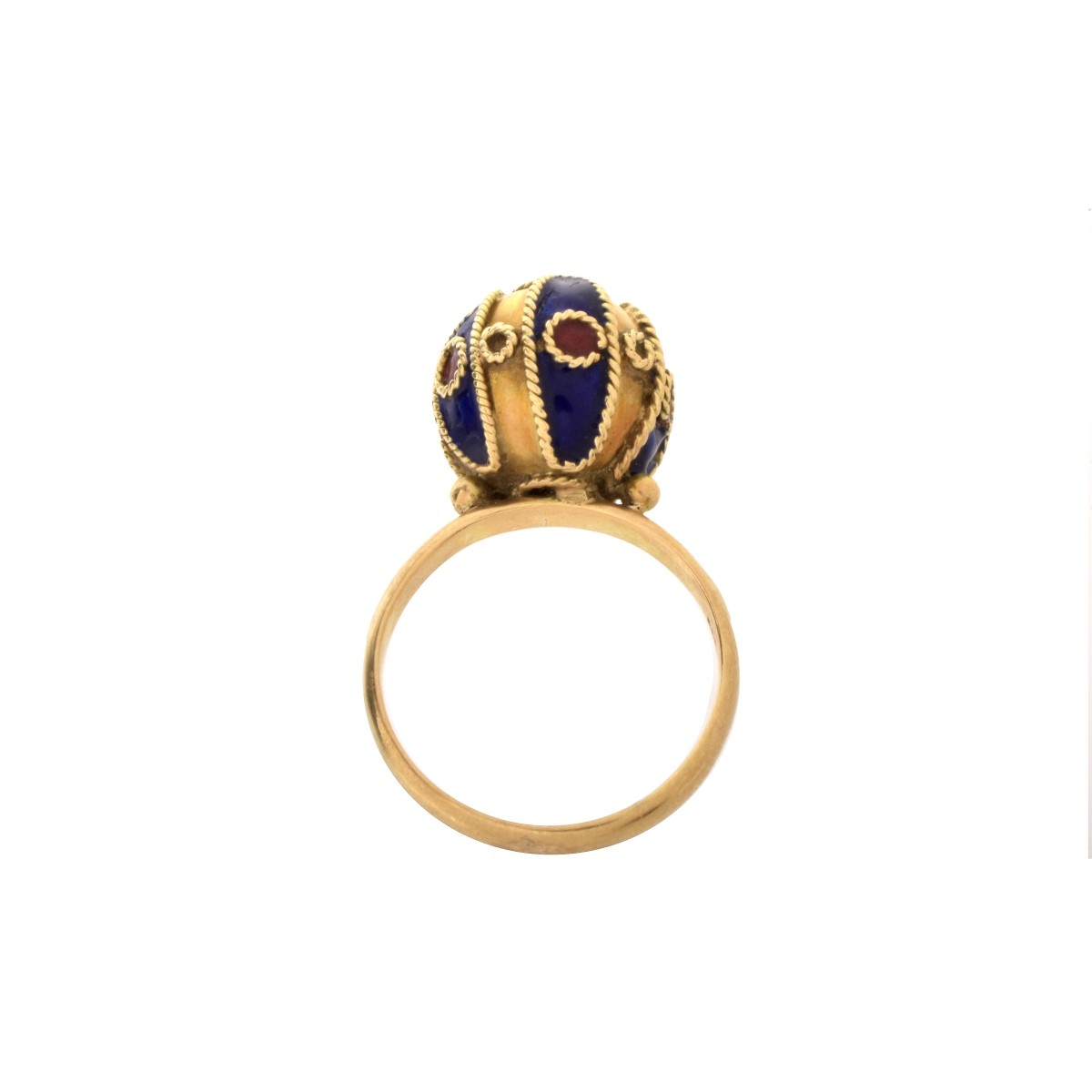 Enamel and 14K Ring