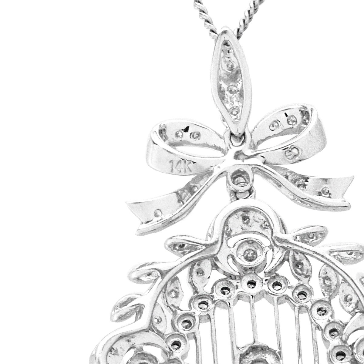 Diamond and 14K Pendant Necklace