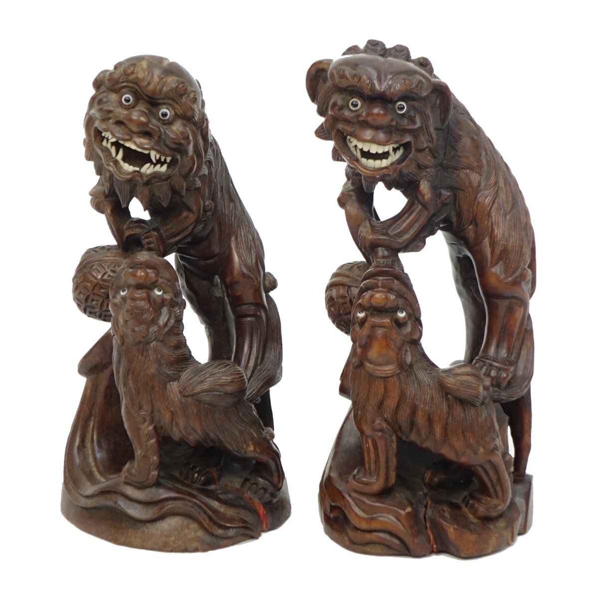 (2) Vintage Chinese Foo Dogs