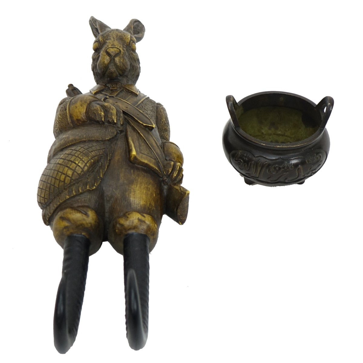 Wall Sconce and Japanese Bronze Incense Burner