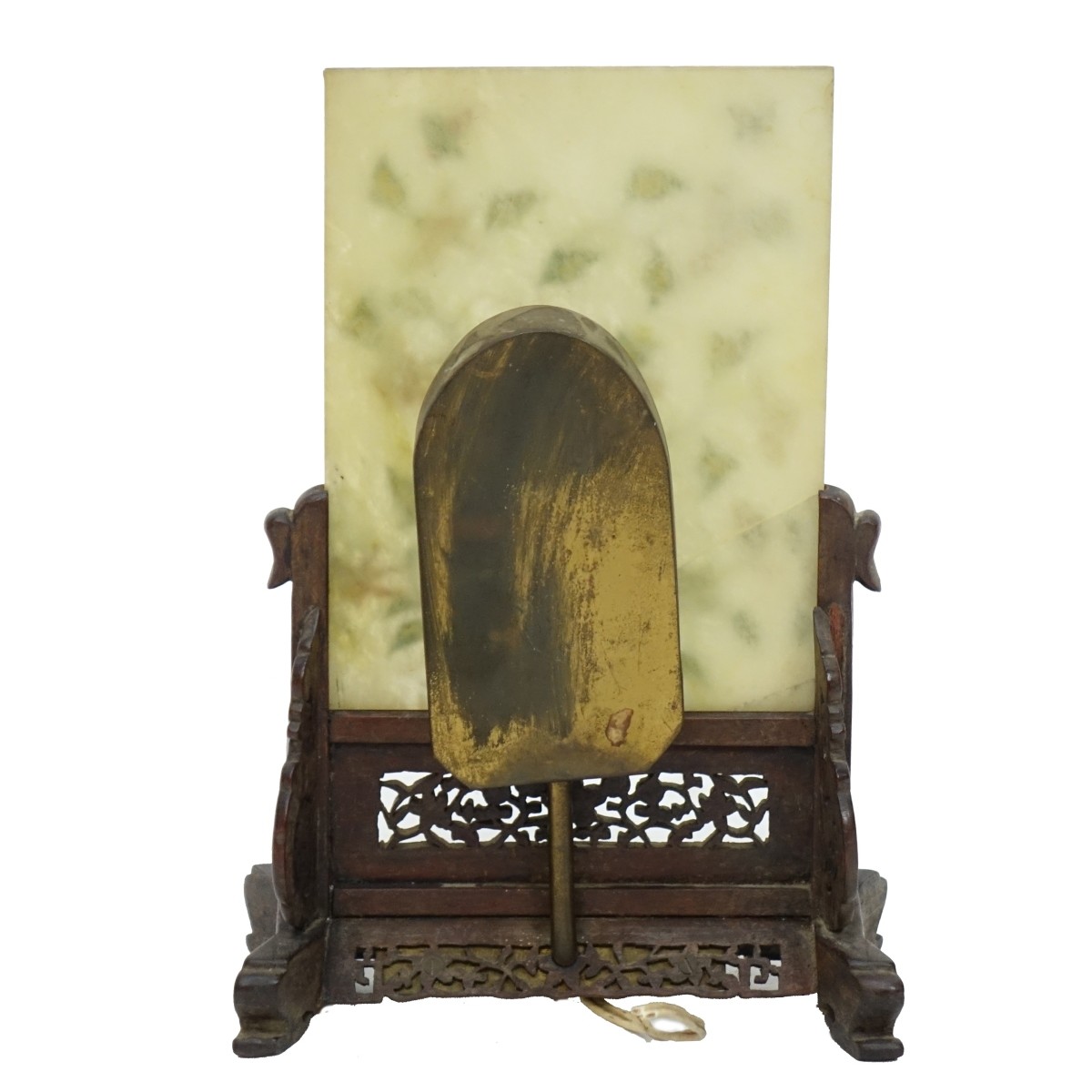 Antique Chinese Gemstone Table Screen