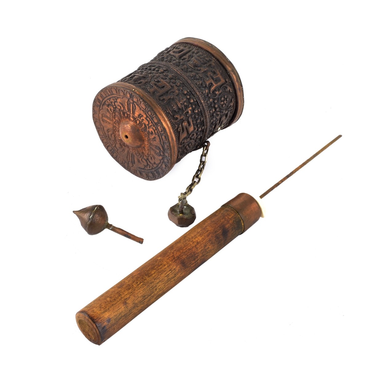 Tibetan Copper Prayer Wheel