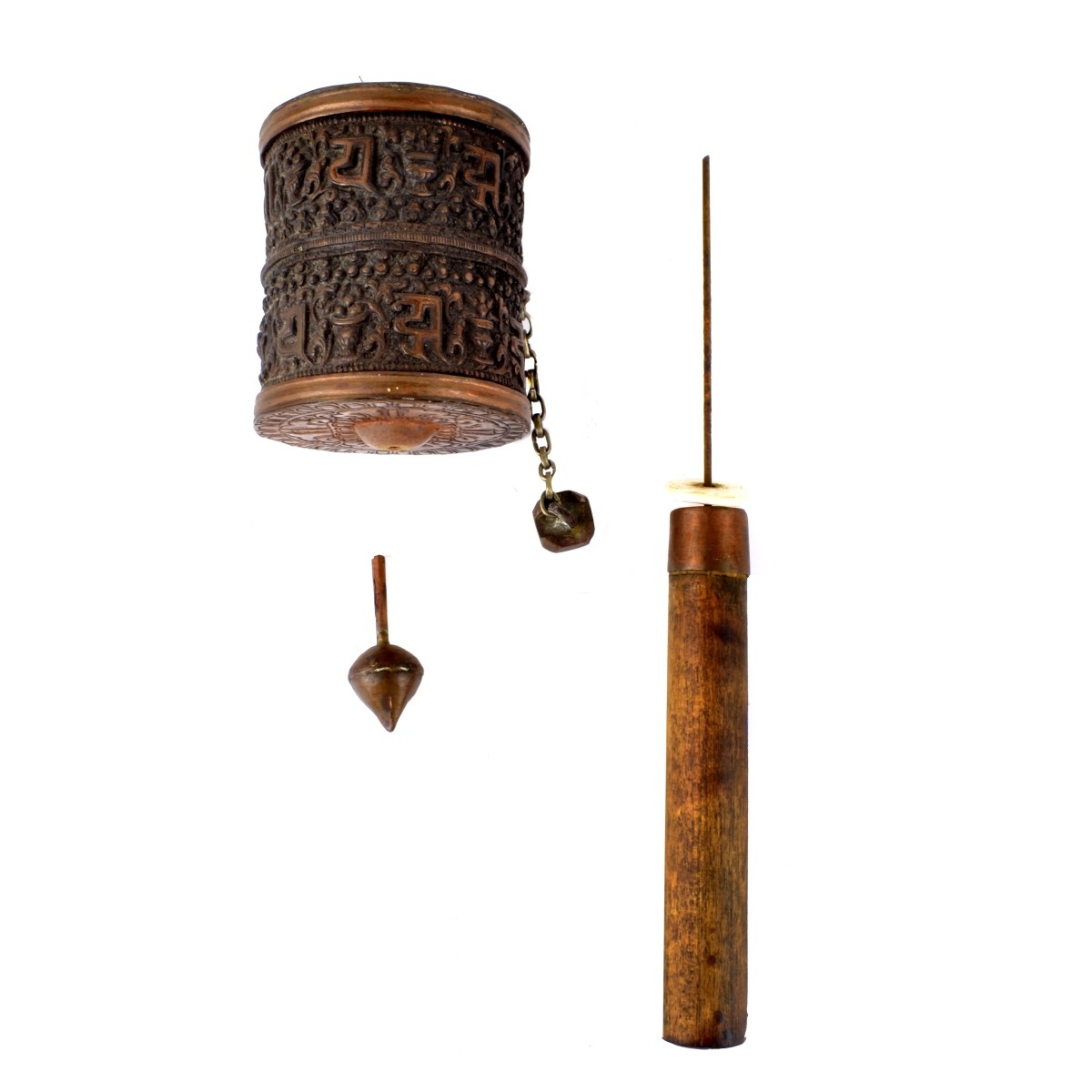 Tibetan Copper Prayer Wheel