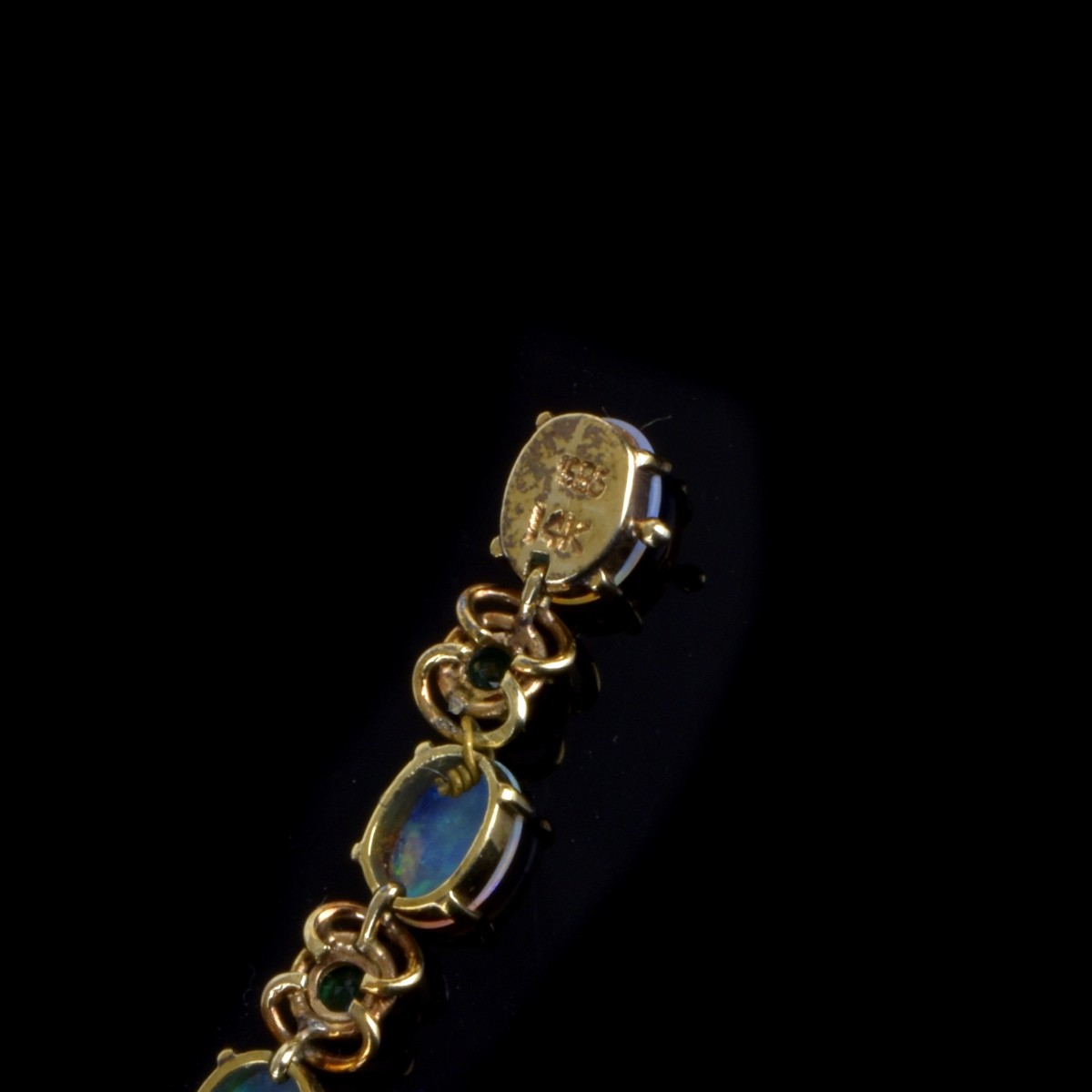 Opal, Emerald and 14K Bracelet
