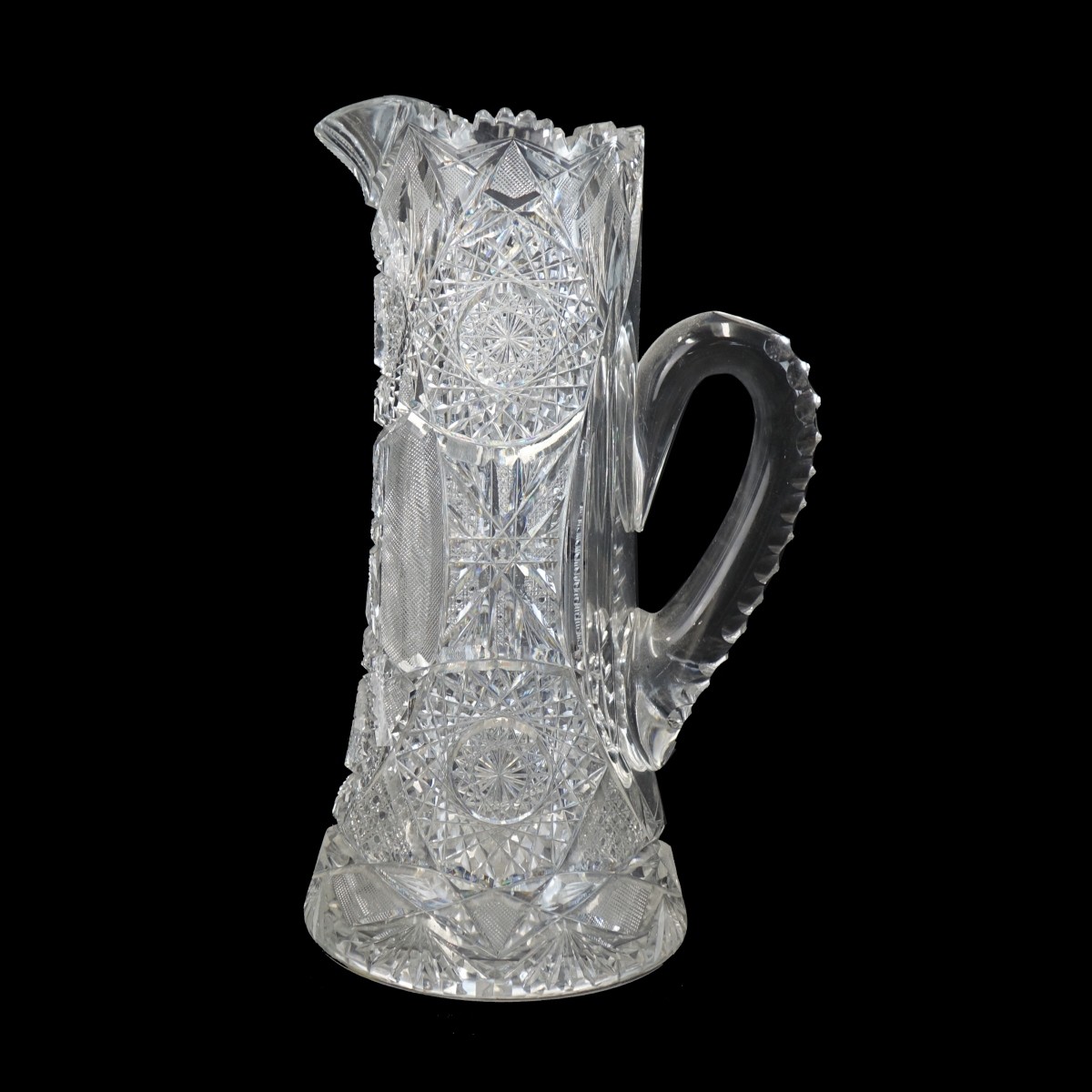Antique American Brilliant Cut Glass Pitcher