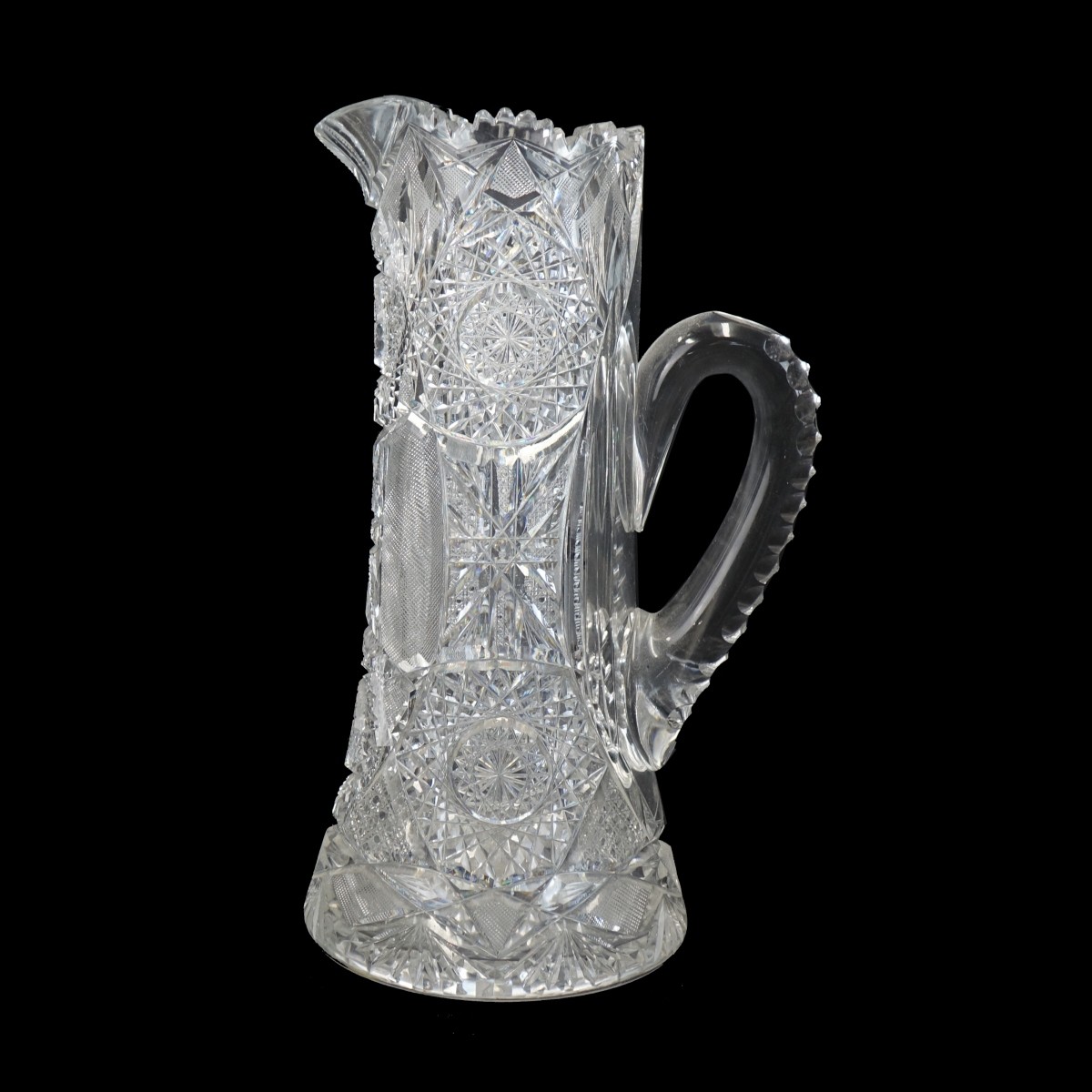 Antique American Brilliant Cut Glass Pitcher