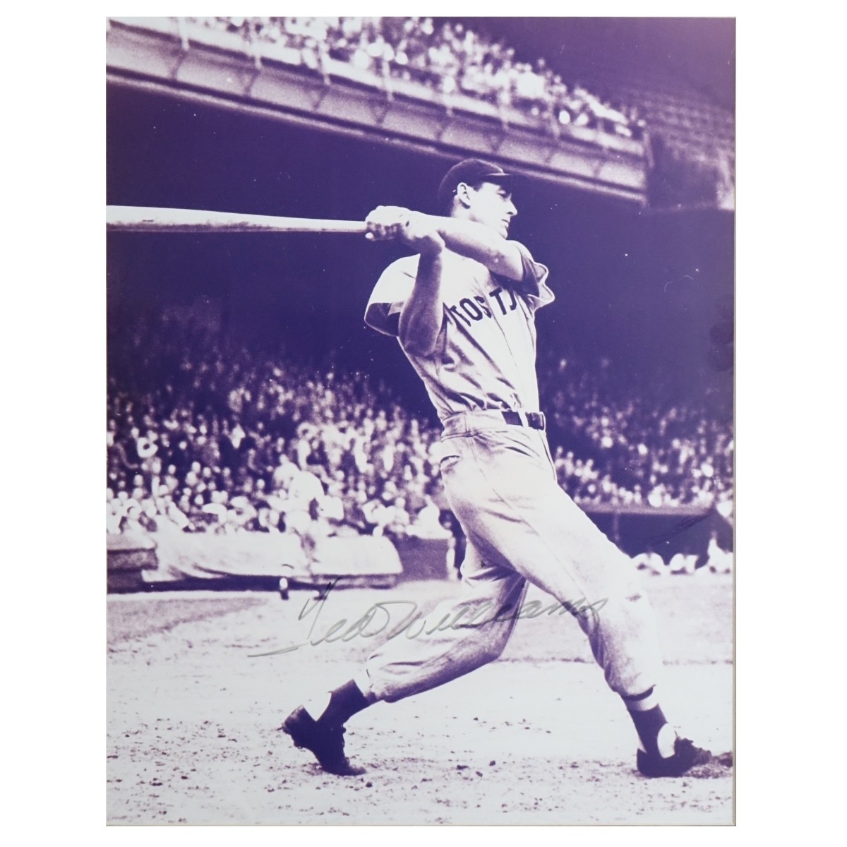 Hand Signed Ted Williams Photograph