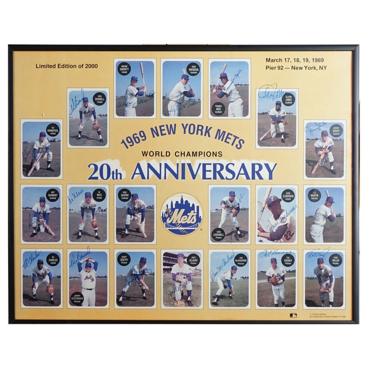 1969 New York Mets Hand Signed Print