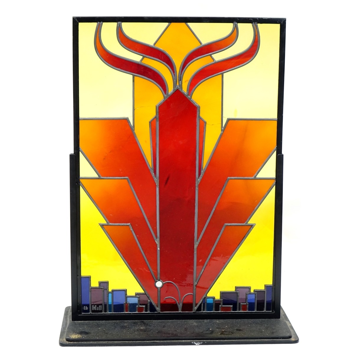 Vintage Leaded Glass Panel