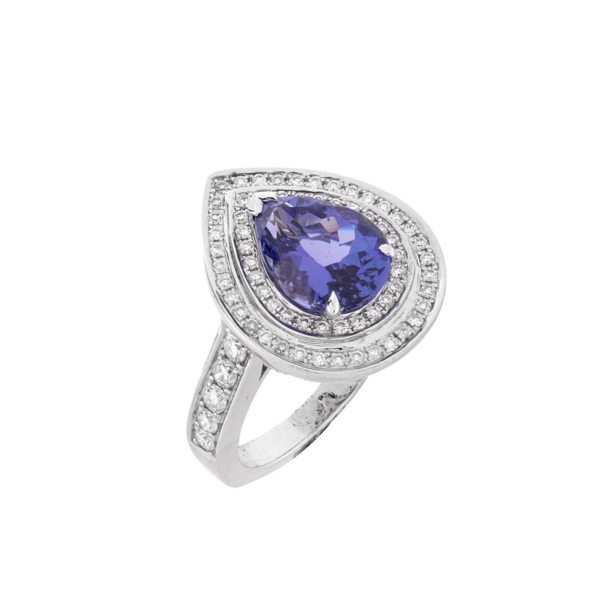 Tanzanite, Diamond and 14K Ring