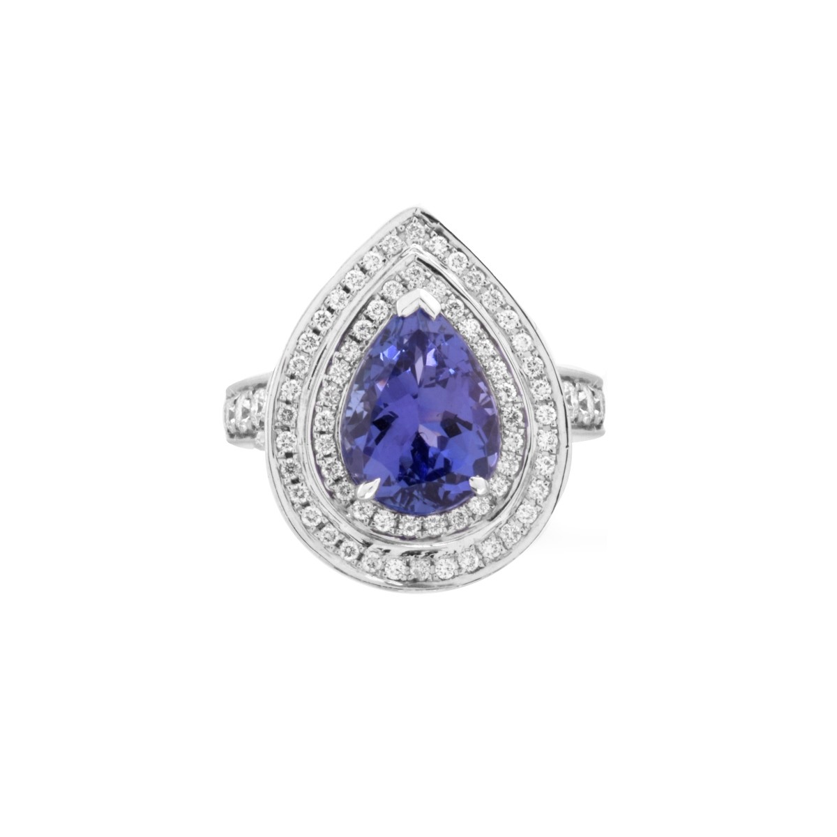 Tanzanite, Diamond and 14K Ring