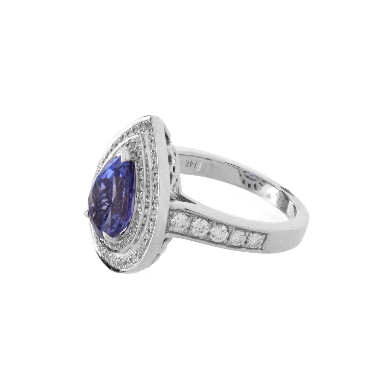 Tanzanite, Diamond and 14K Ring