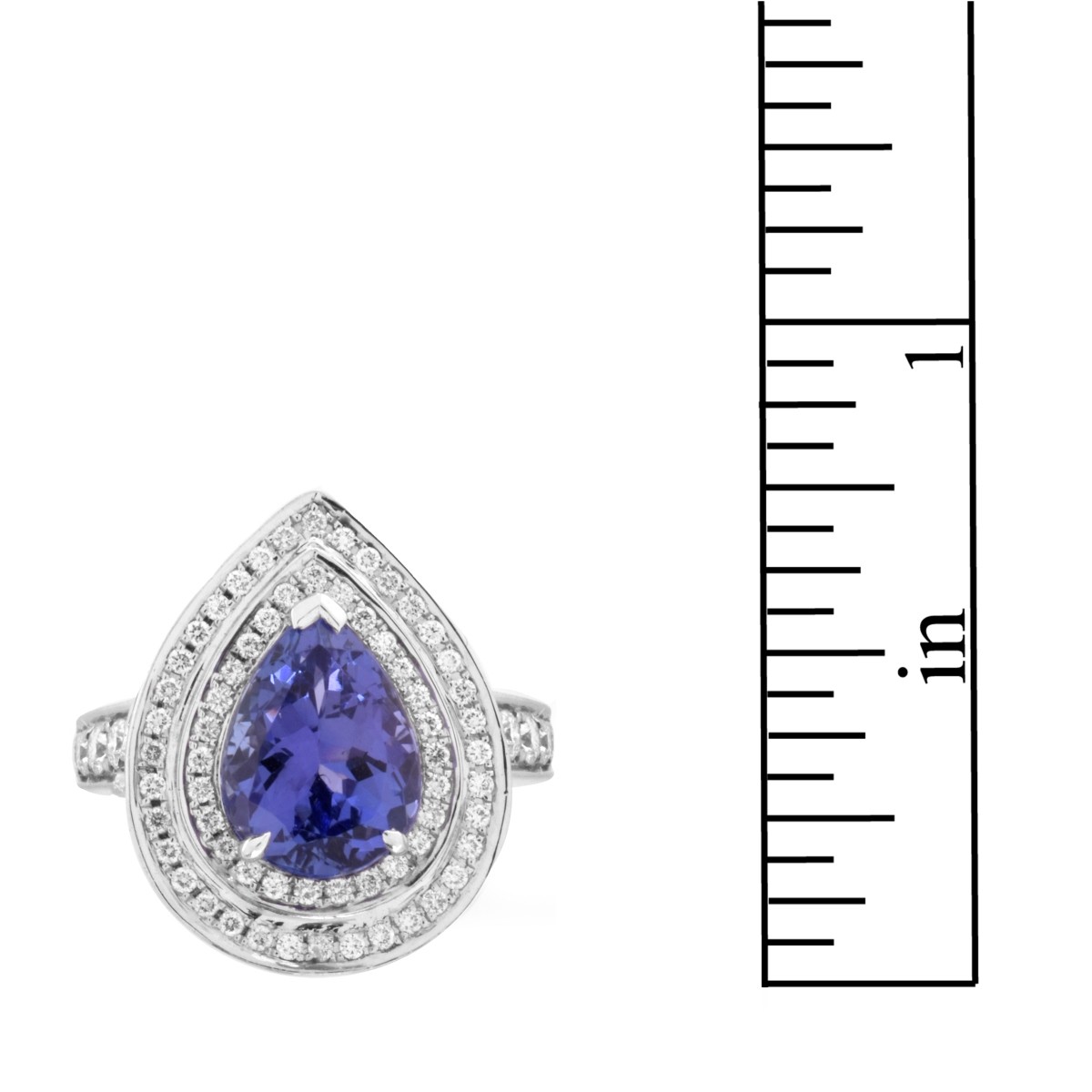 Tanzanite, Diamond and 14K Ring