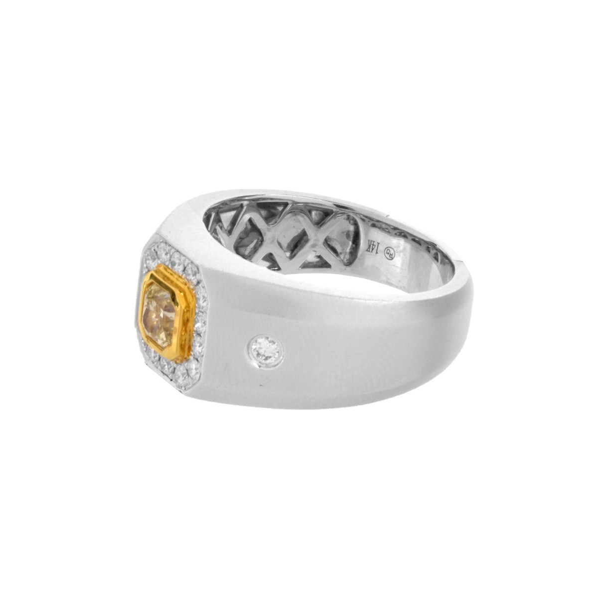 Man's Diamond and 14K Ring