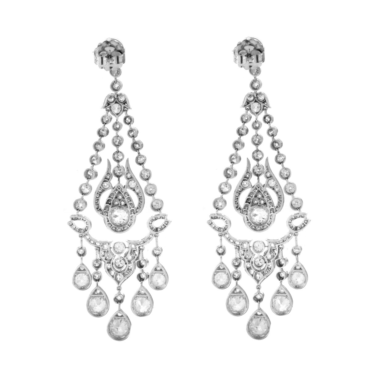 Diamond and Platinum Earrings