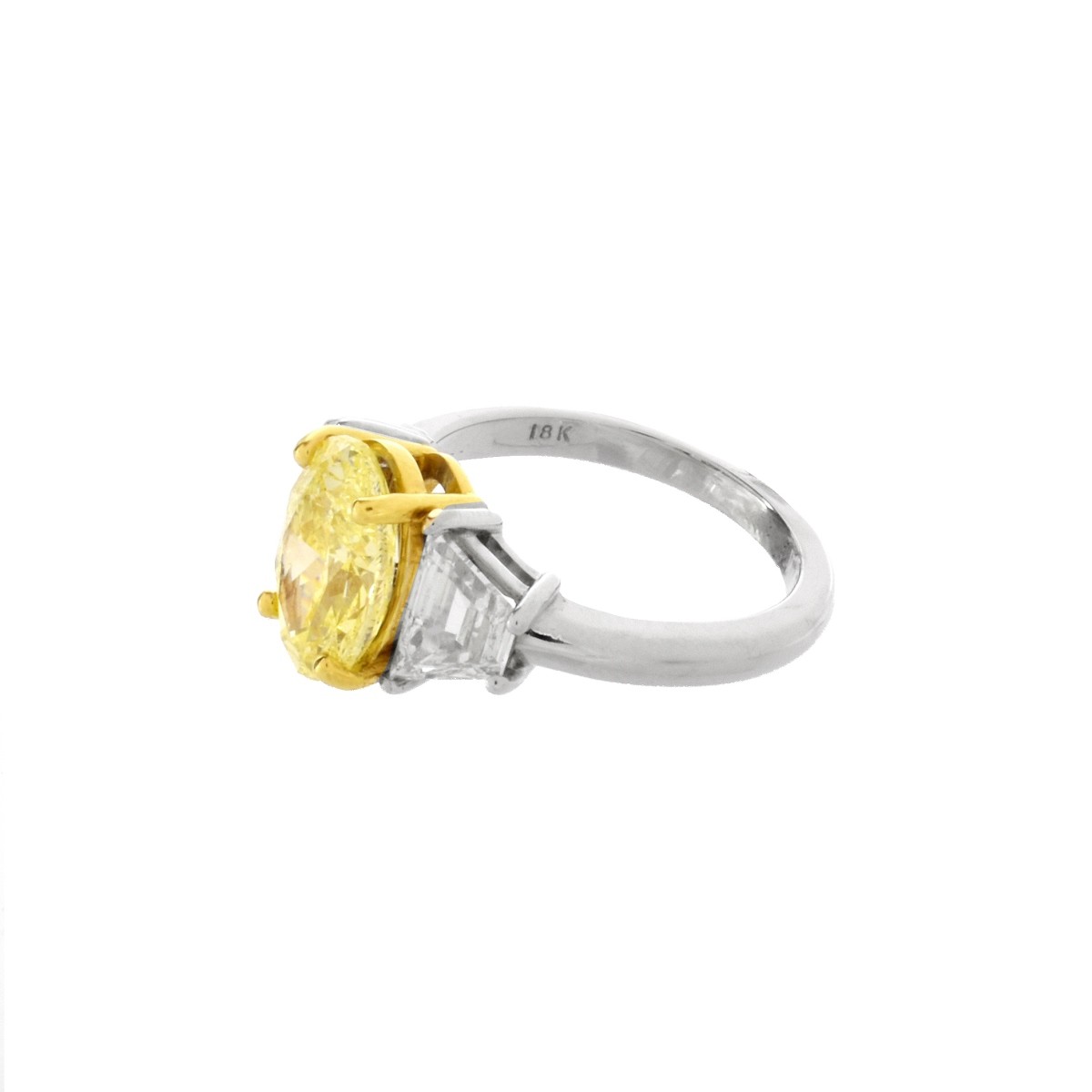 Fancy Yellow Diamond and 14K Ring