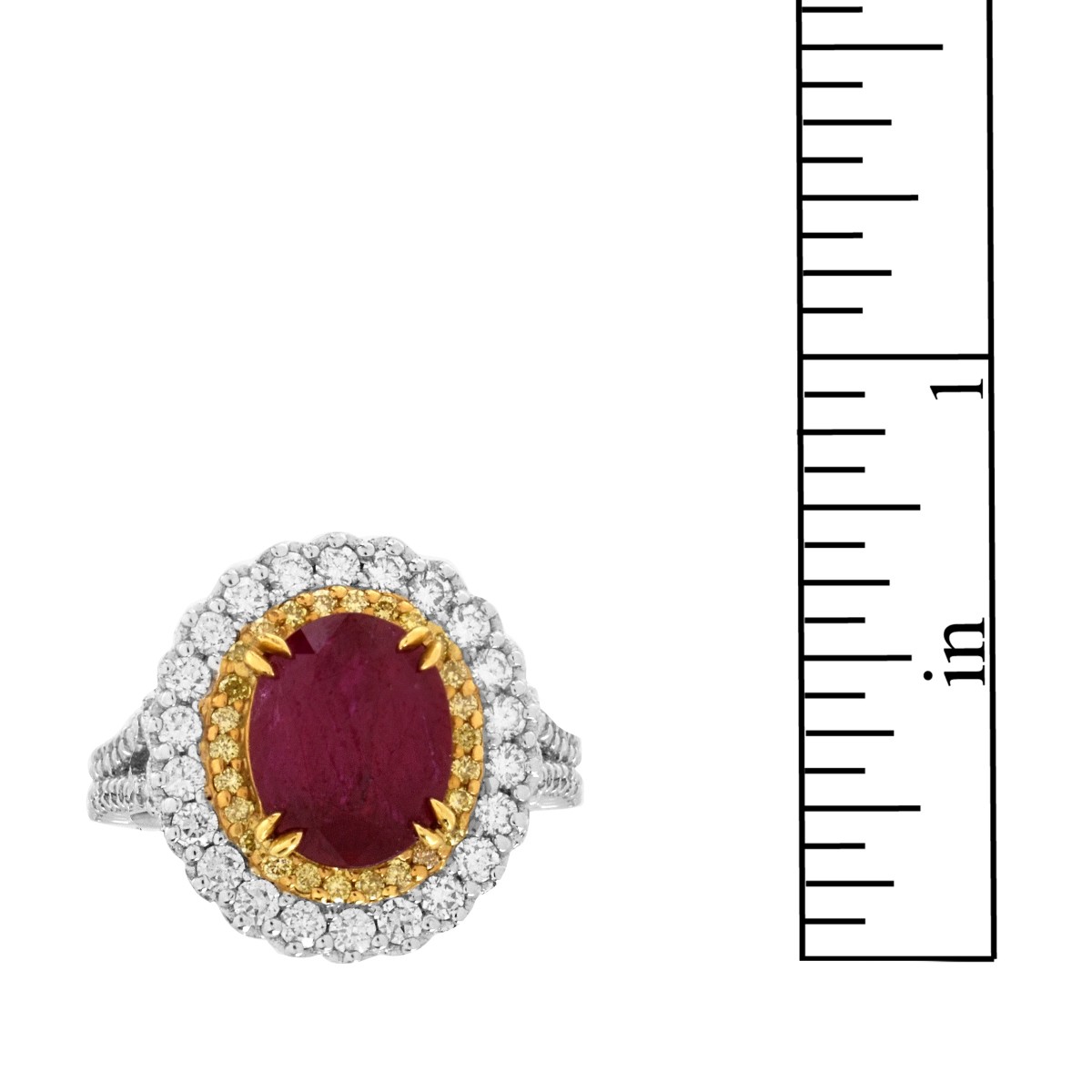 GIA Ruby, Diamond and 18K Ring