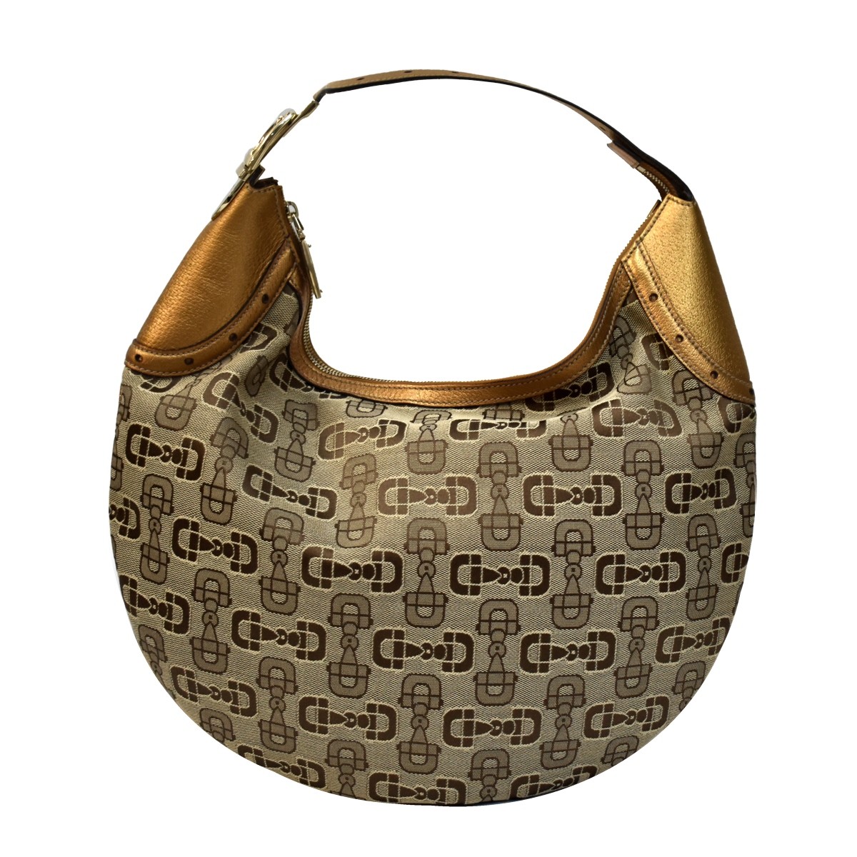 Gucci Horsebit Monogrammed Hobo Bag