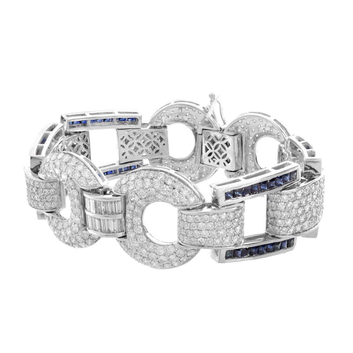 Diamond, Sapphire and 18K Bracelet