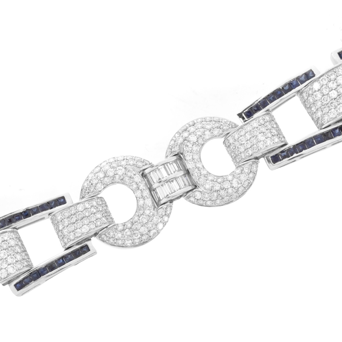 Diamond, Sapphire and 18K Bracelet