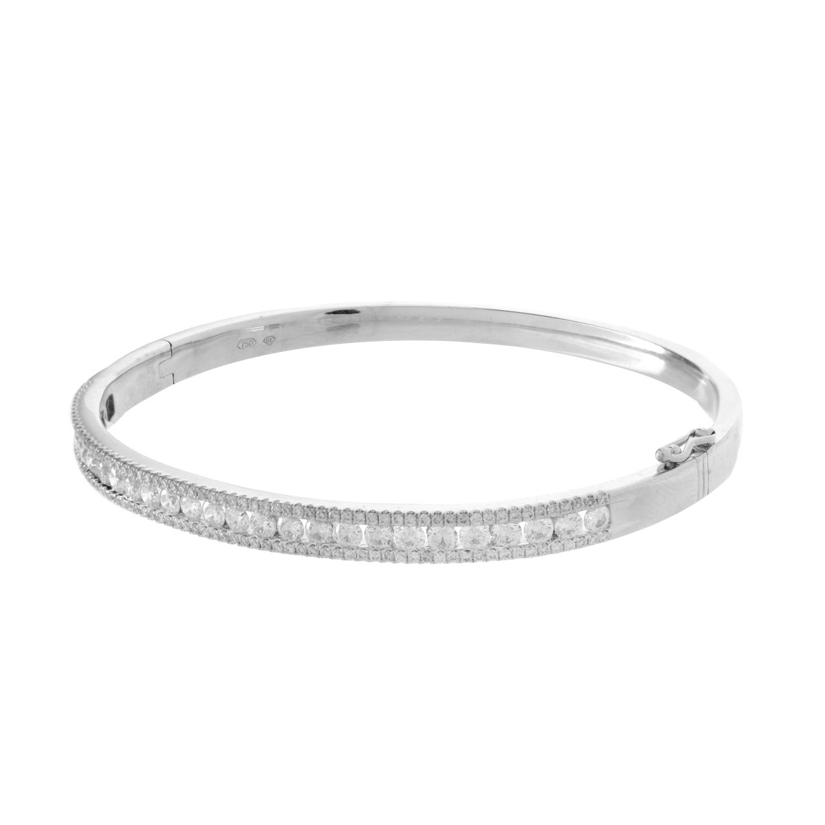 Diamond and 18K Bangle Bracelet