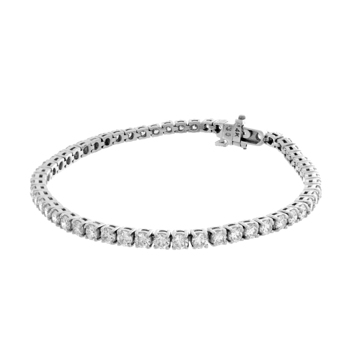 Diamond and 14K Line Bracelet