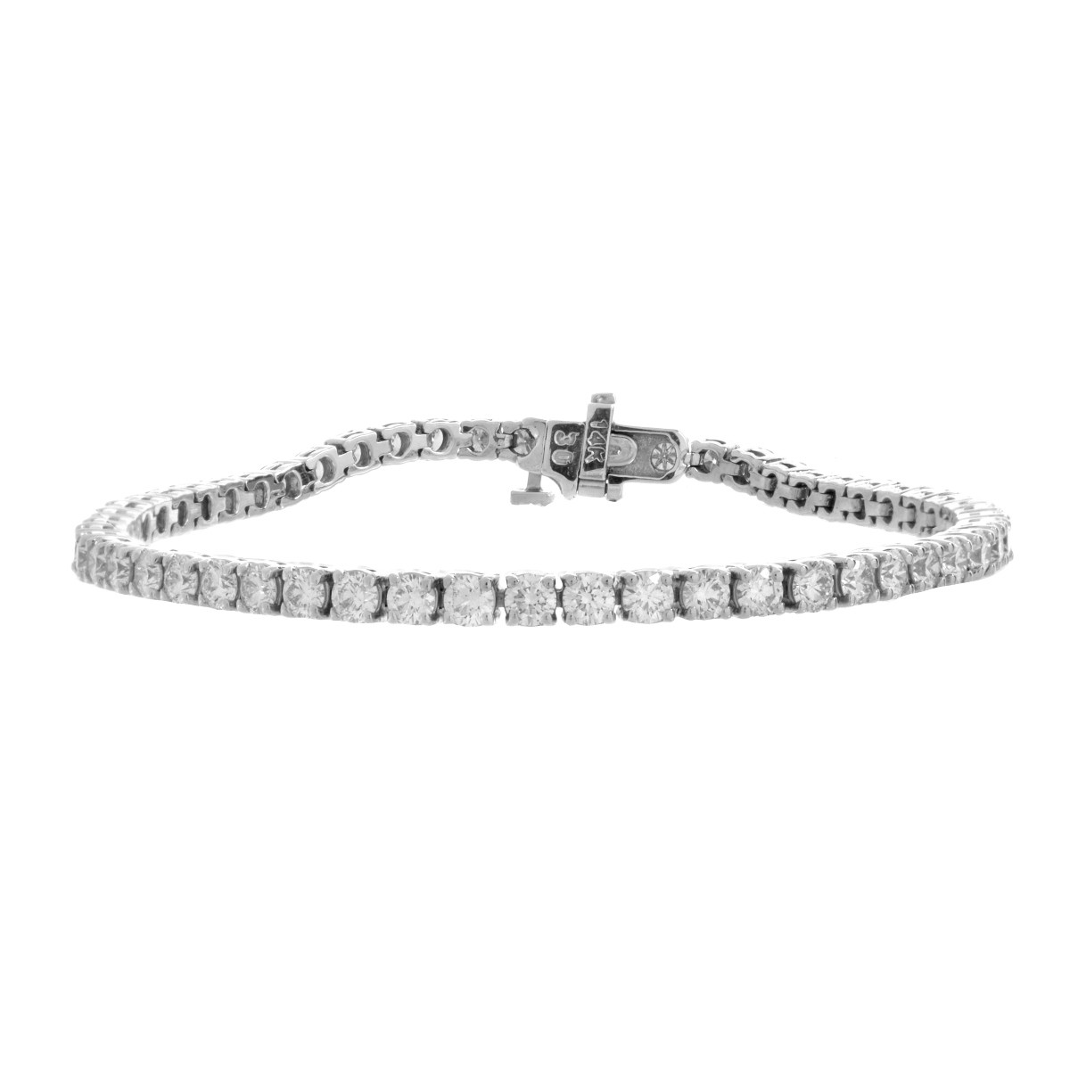 Diamond and 14K Line Bracelet