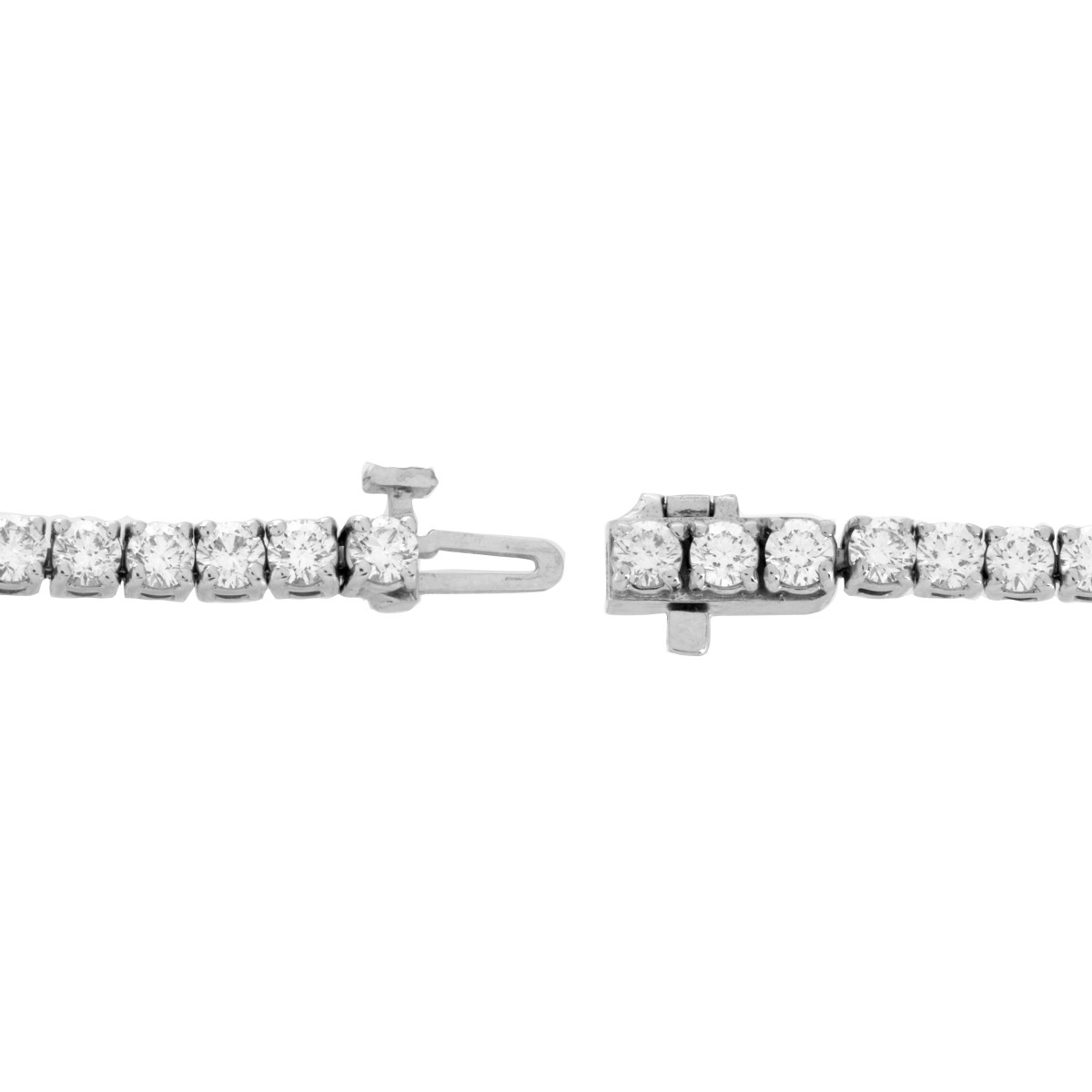 Diamond and 14K Line Bracelet