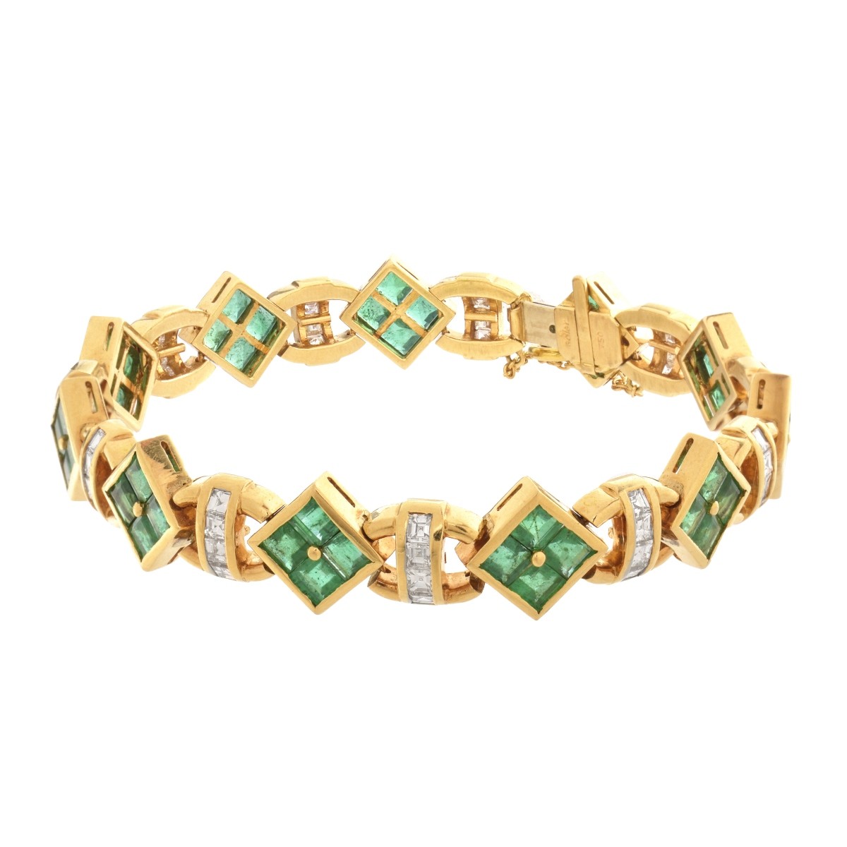 Emerald, Diamond and 18K Bracelet