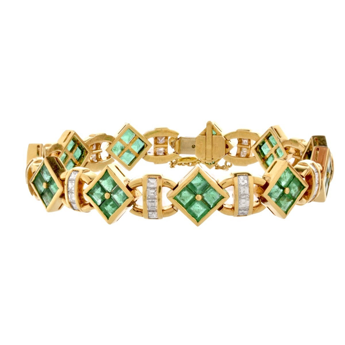 Emerald, Diamond and 18K Bracelet