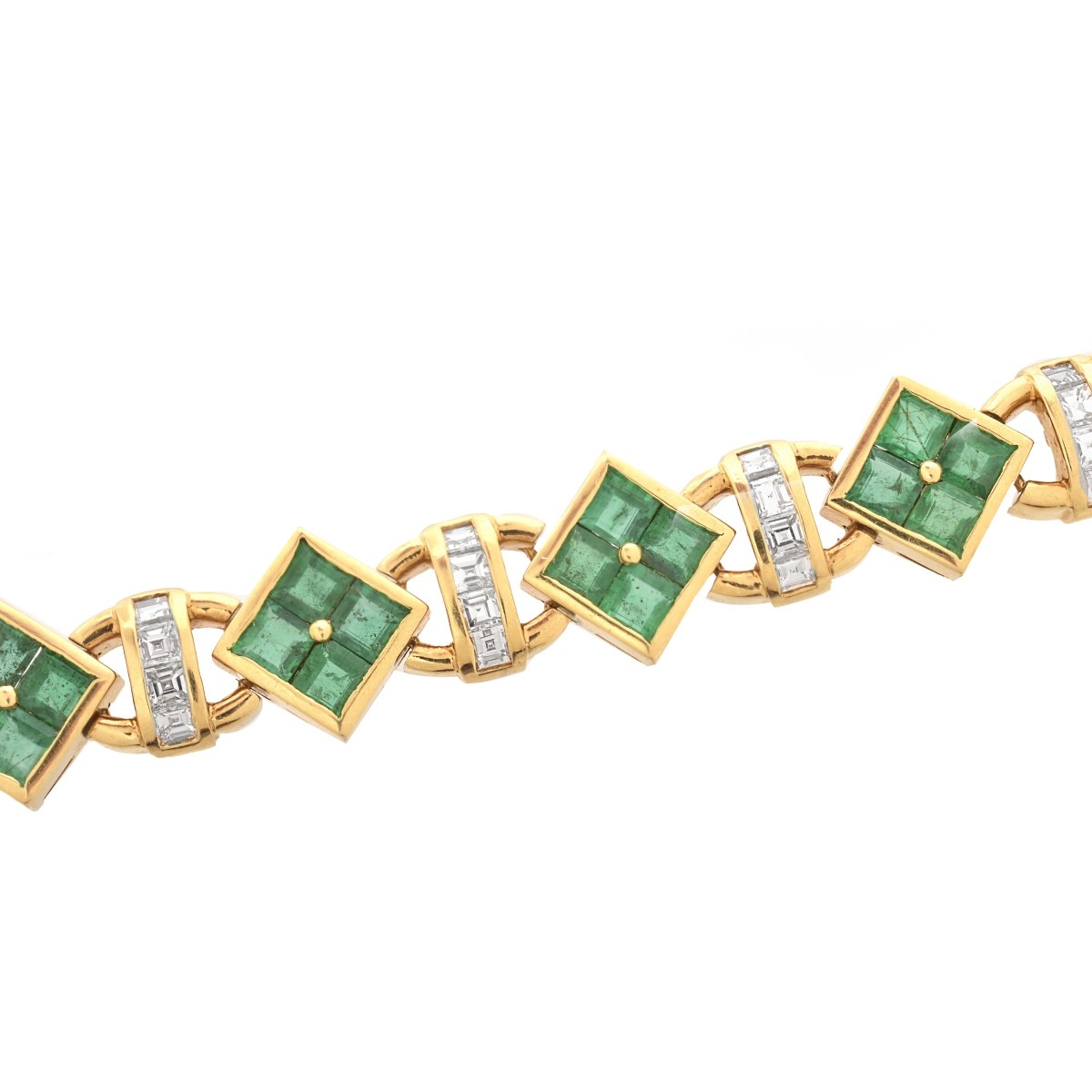 Emerald, Diamond and 18K Bracelet