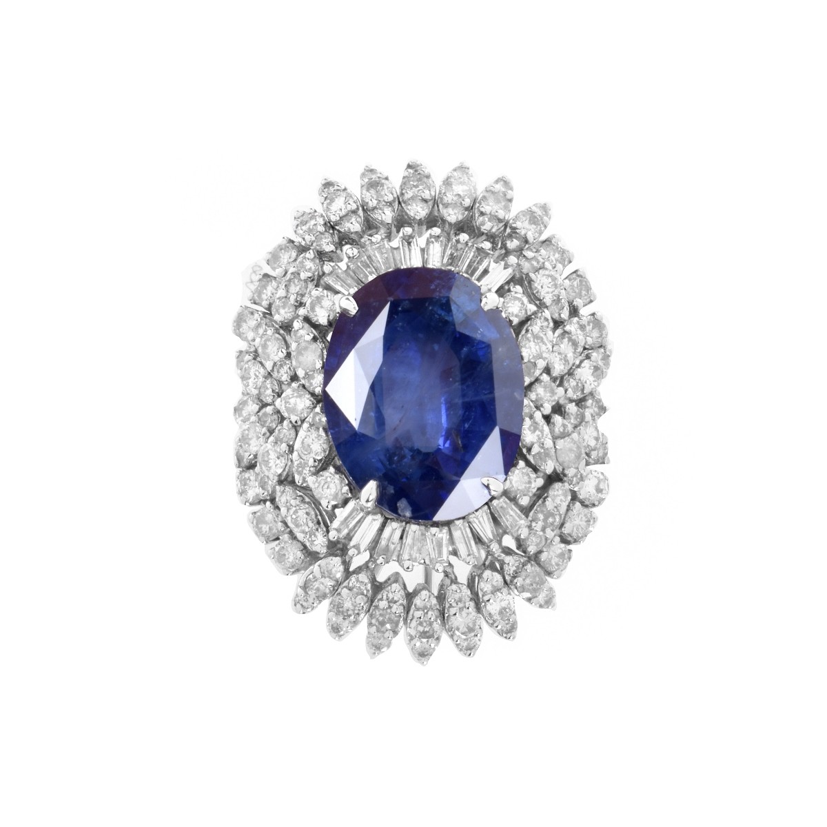 Sapphire, Diamond and 18K Ring