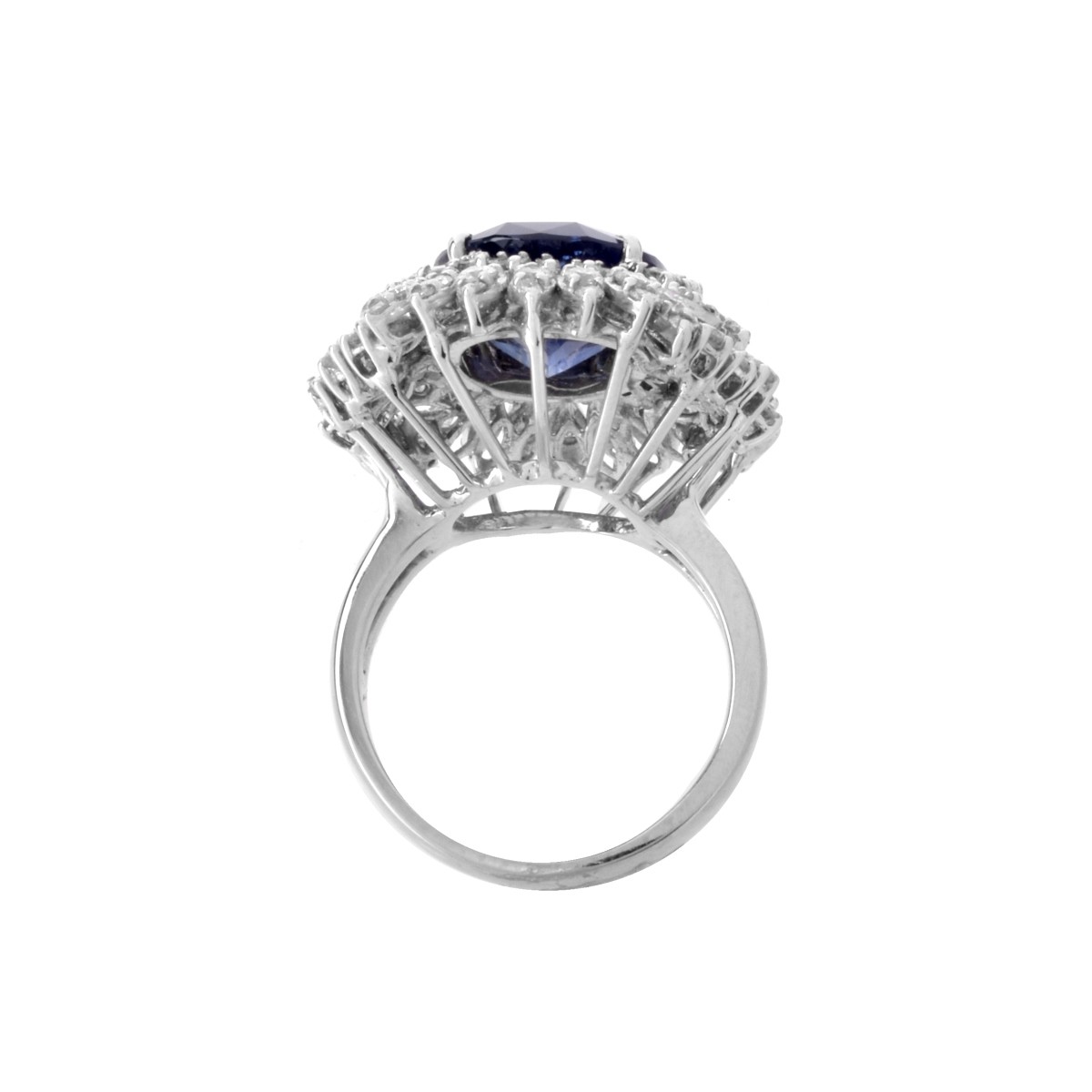 Sapphire, Diamond and 18K Ring