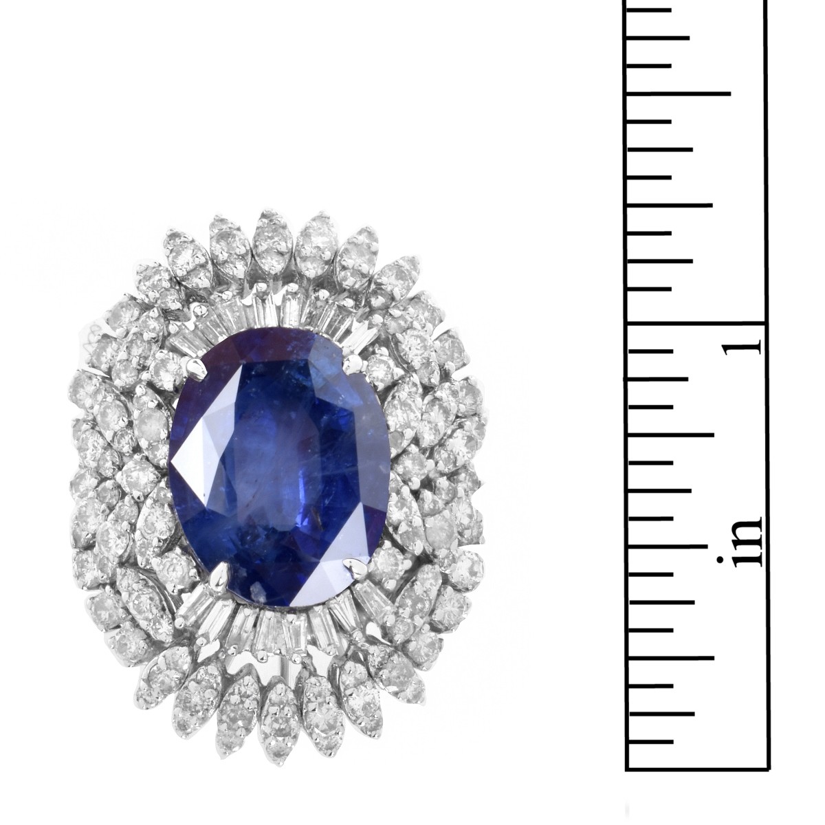 Sapphire, Diamond and 18K Ring