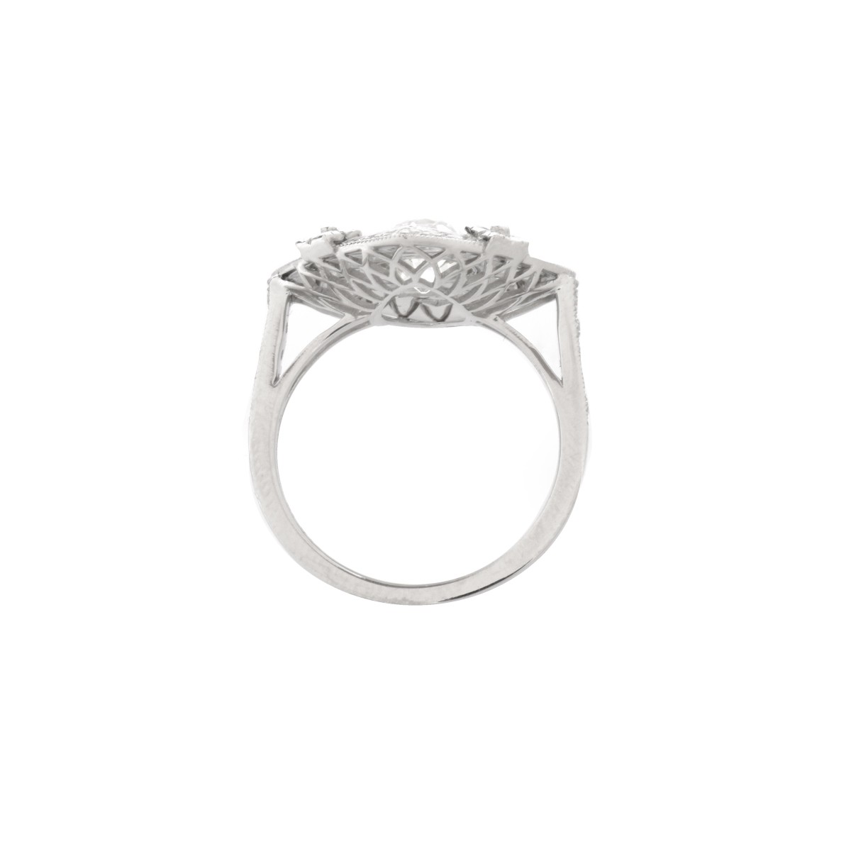 Diamond and Platinum Ring