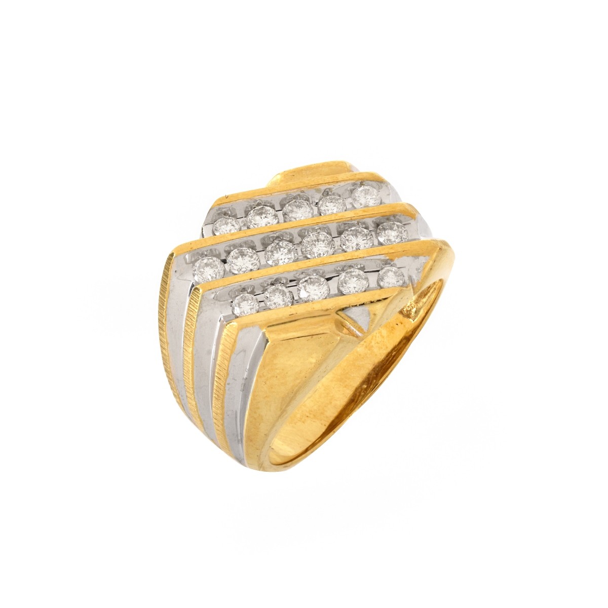 Man's Diamond and 14K Ring